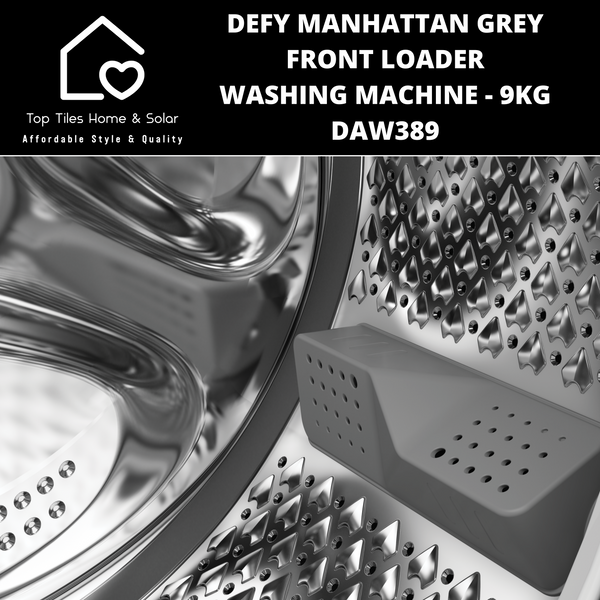 Defy Manhattan Grey Front Loader Washing Machine - 9kg DAW389