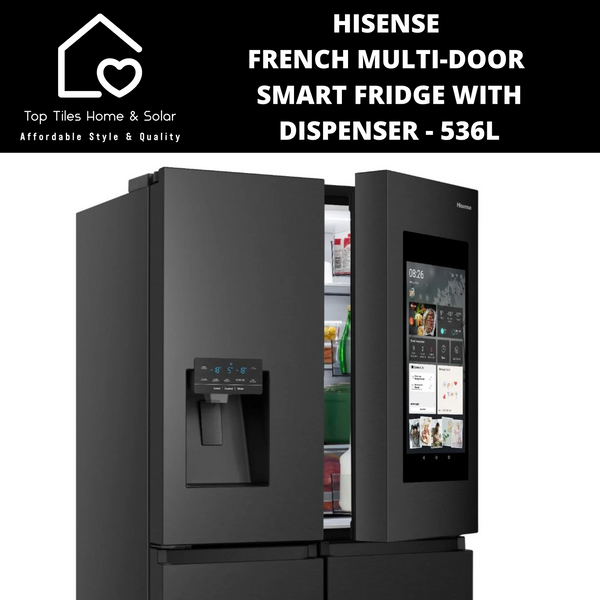 Hisense French Multi-Door Smart Fridge with Dispenser - 536L