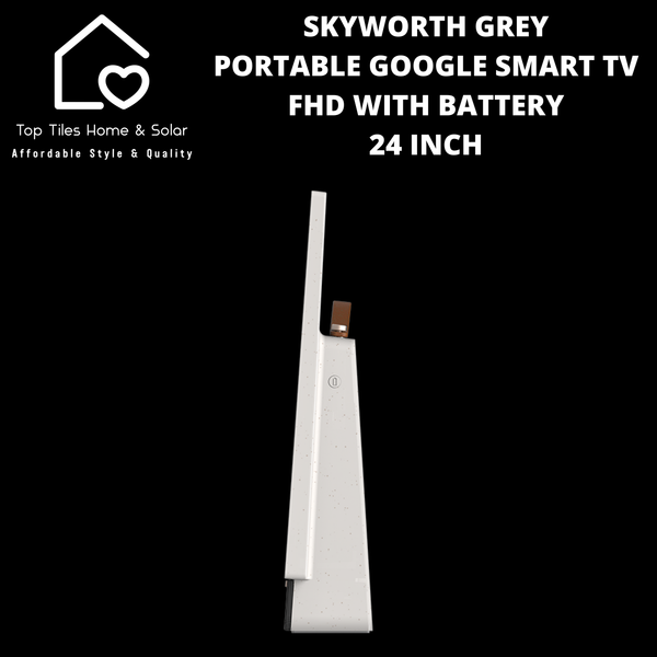 Skyworth Grey Portable Google FHD Smart TV with Battery - 24 Inch