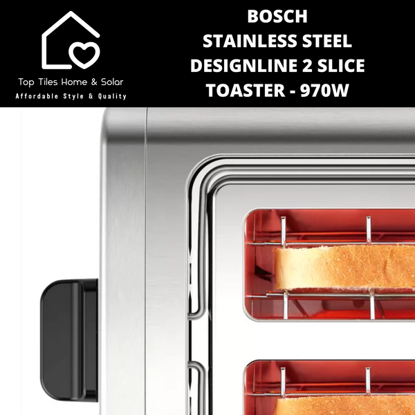 Bosch Stainless Steel DesignLine 2 Slice Toaster - 970W