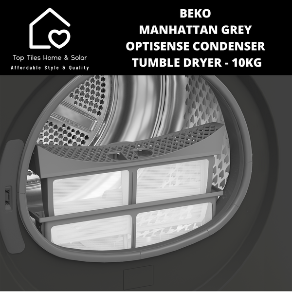 Beko Manhattan Grey OptiSense Condenser Tumble Dryer - 10kg