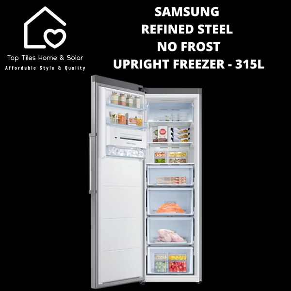 Samsung Refined Steel No Frost Upright Freezer - 315L