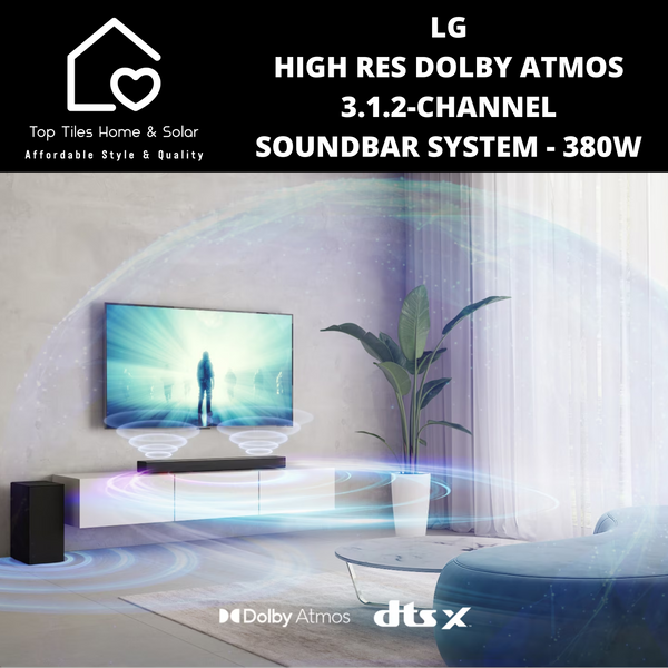 LG High Res Dolby Atmos 3.1.2-Channel Soundbar System - 380W