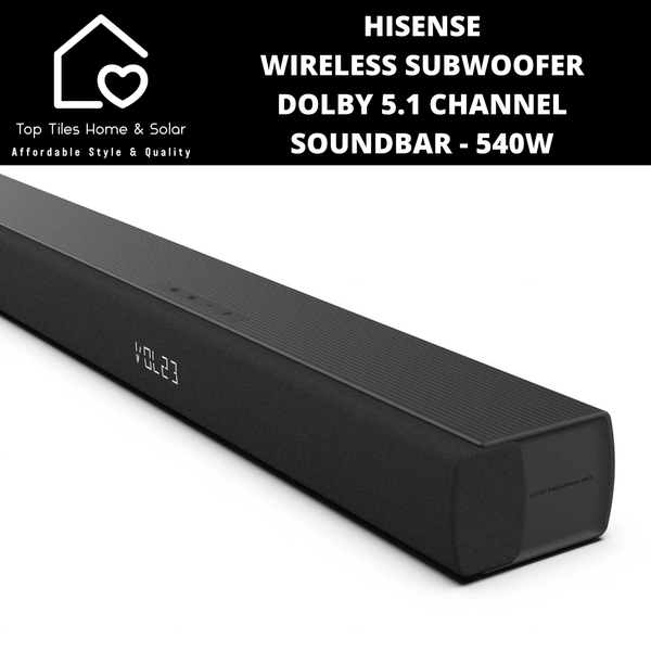 Hisense Wireless Subwoofer Dolby 5.1 Channel Soundbar - 540W