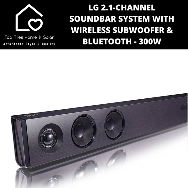 LG 2.1-Ch Soundbar System with Wireless Subwoofer & Bluetooth - 300W