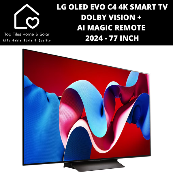 LG OLED EVO C4 4K Smart TV Dolby Vision + AI Magic Remote 2024 - 77 Inch