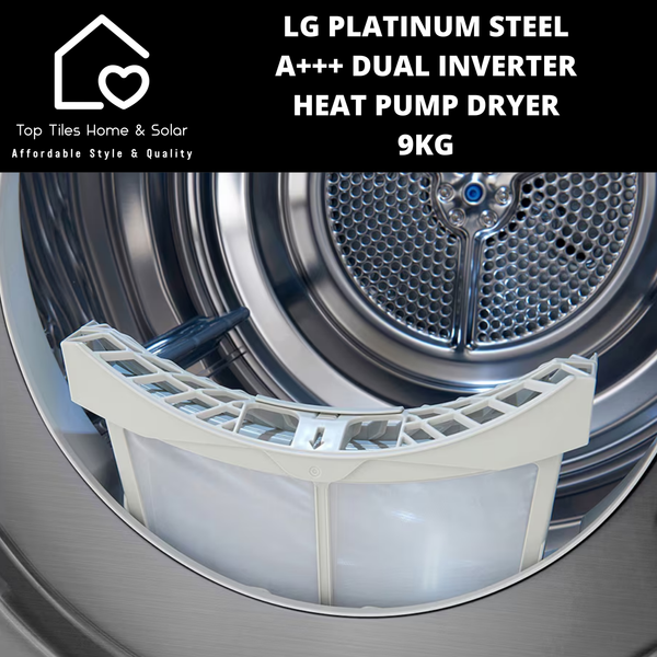 LG Platinum Steel A+++ Dual Inverter Heat Pump Dryer - 9kg