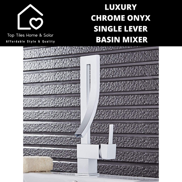 Luxury Chrome Onyx Single Lever Basin Mixer