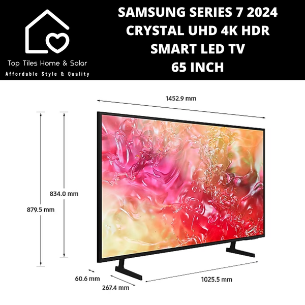 Samsung Series 7 2024 - Crystal UHD 4K HDR Smart LED TV - 65 Inch