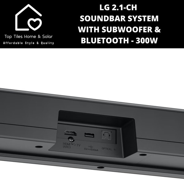 LG 2.1-Ch Soundbar System with Subwoofer & Bluetooth - 300W