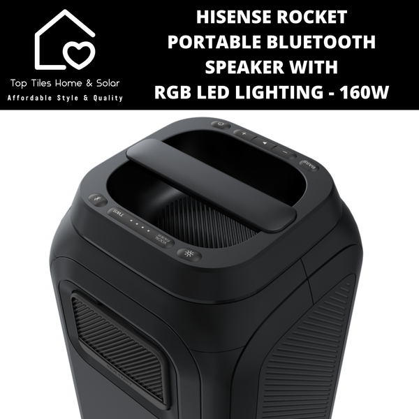 Hisense Rocket Portable Bluetooth Speaker With RGB LED Lighting - 160W