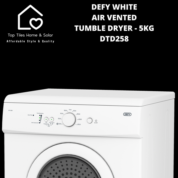 Defy White Air Vented Tumble Dryer - 5kg DTD258