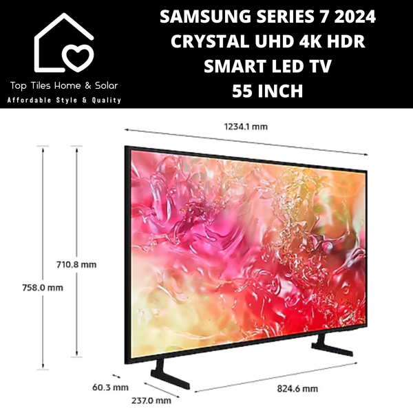 Samsung Series 7 2024 - Crystal UHD 4K HDR Smart LED TV - 55 Inch