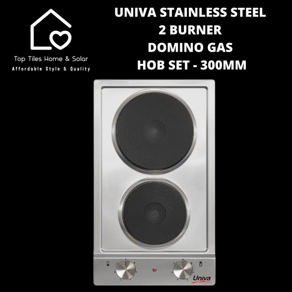 Univa Hob Set - Stainless Steel Solid + Gas Domino Hob