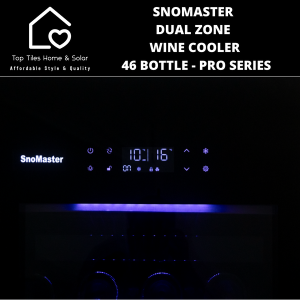 SnoMaster Dual Zone Wine Cooler - 46 Bottle Pro Series