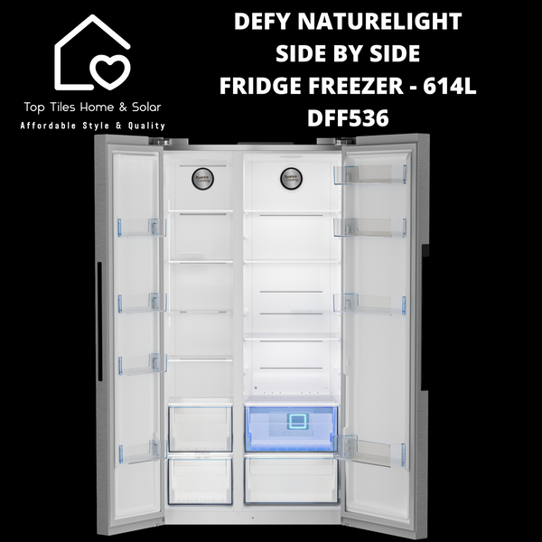 Defy NatureLight Side by Side Fridge Freezer - 614L DFF536