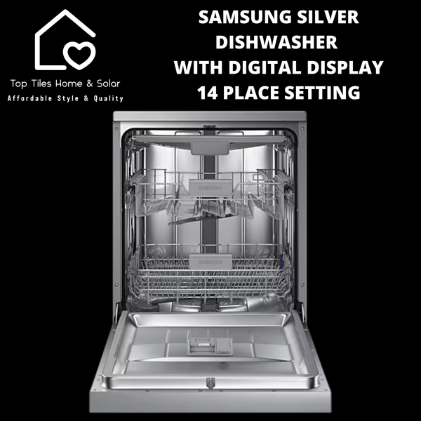 Samsung Silver Dishwasher with Digital Display - 14 Place Setting