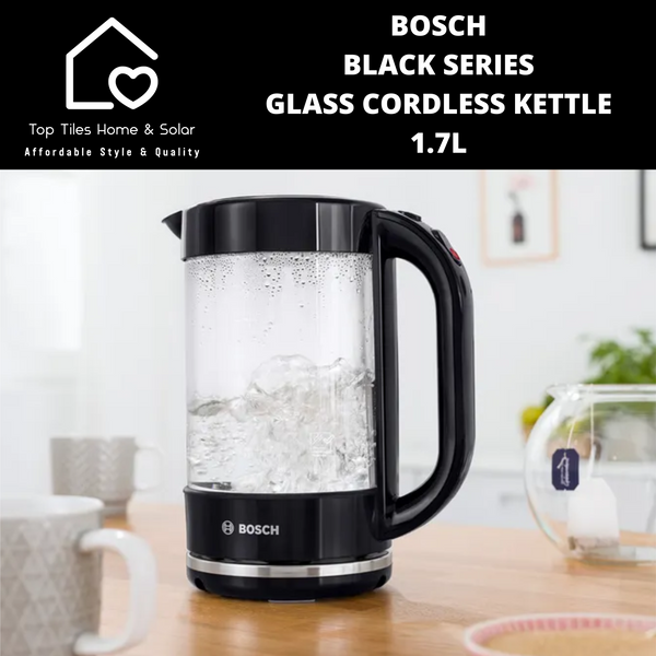 Bosch Black Series Glass Cordless Kettle - 1.7L