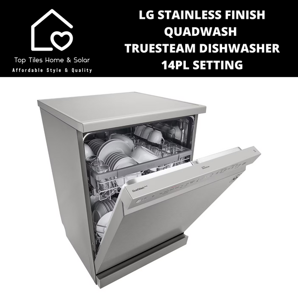 LG Stainless Finish QuadWash TrueSteam Dishwasher - 14Pl Setting