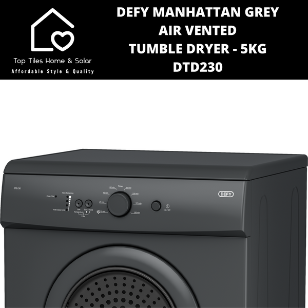 Defy Manhattan Grey Air Vented Tumble Dryer - 5kg DTD230