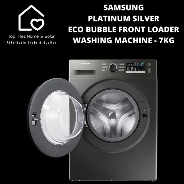 Samsung Platinum Silver Eco Bubble Front Loader Washing Machine - 7kg