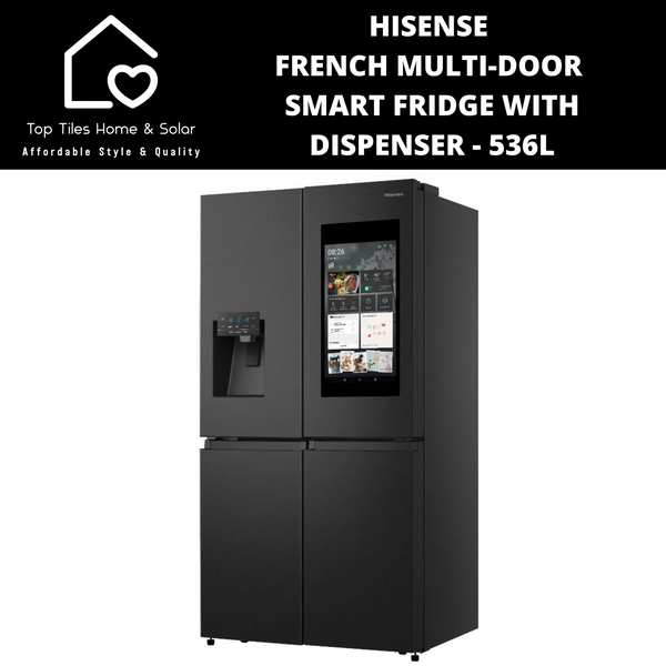 Hisense French Multi-Door Smart Fridge with Dispenser - 536L