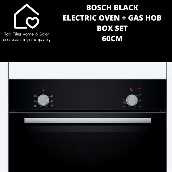 Bosch Black - Electric Oven & Gas Hob Box Set - 60cm