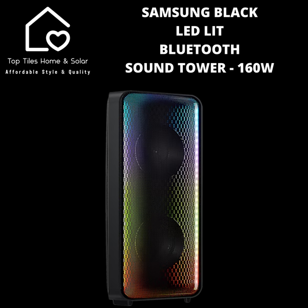 Samsung Black LED Lit Bluetooth Sound Tower - 160W