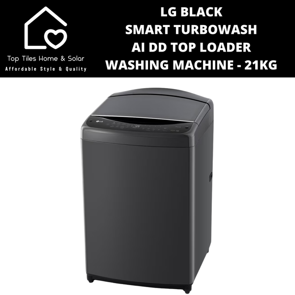 LG Black Smart TurboWash AI DD Top Loader Washing Machine - 21kg