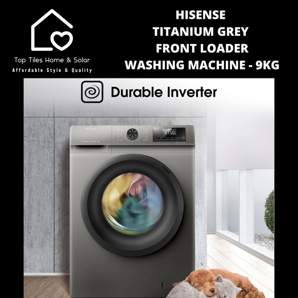 Hisense Titanium Grey Front Loader Washing Machine - 9kg