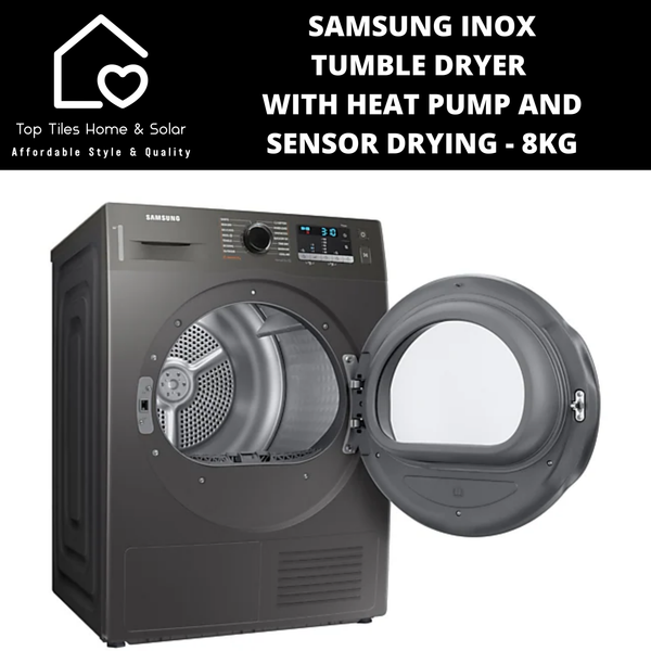 Samsung Inox Tumble Dryer with Heat Pump and Sensor Drying - 8kg
