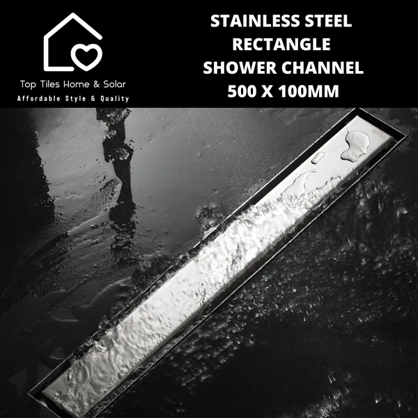 Stainless Steel Rectangle Shower Channel - 500 x 100mm