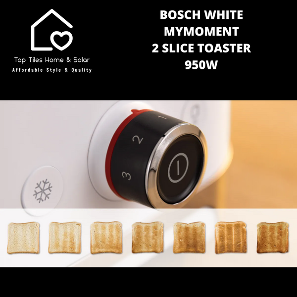 Bosch White MyMoment 2 Slice Toaster - 950W