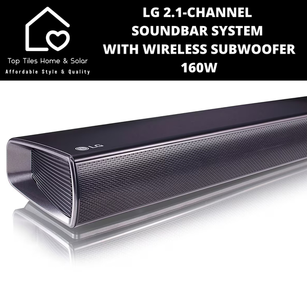 LG 2.1-Channel Soundbar System with Wireless Subwoofer - 160W