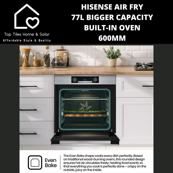 Hisense Air Fry 77L Bigger Capacity Built-in Oven - 600mm