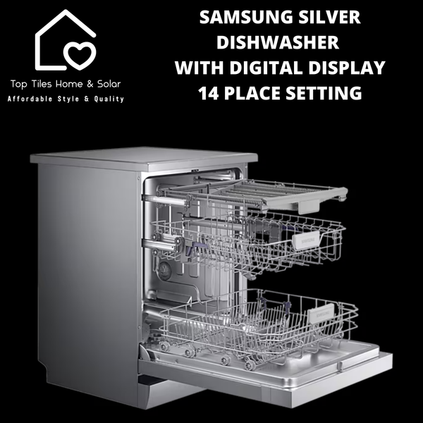 Samsung Silver Dishwasher with Digital Display - 14 Place Setting