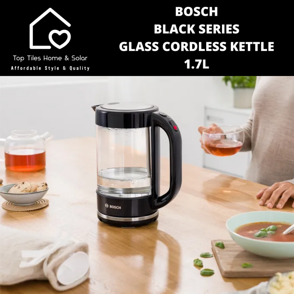 Bosch Black Series Glass Cordless Kettle - 1.7L