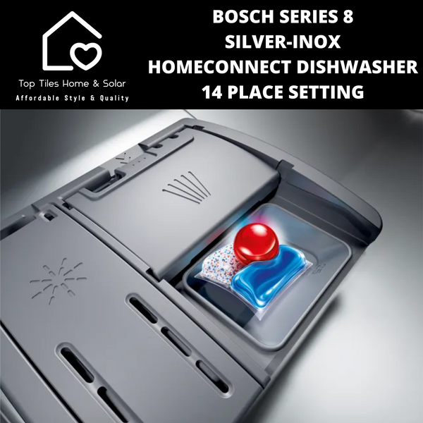 Bosch Series 8 - Silver-Inox HomeConnect Dishwasher - 14 Place Setting