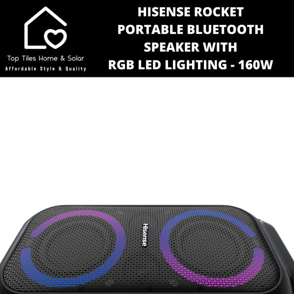 Hisense Rocket Portable Bluetooth Speaker With RGB LED Lighting - 160W