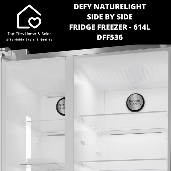 Defy NatureLight Side by Side Fridge Freezer - 614L DFF536