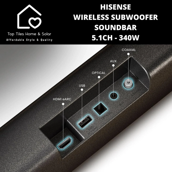 Hisense Wireless Subwoofer Soundbar 5.1Ch - 340W