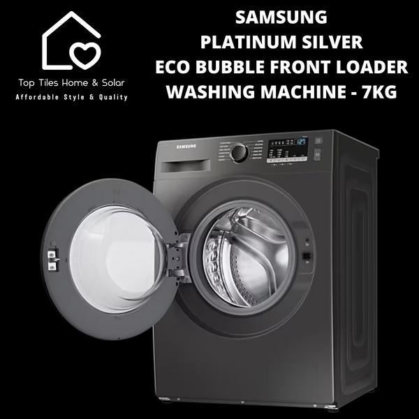 Samsung Platinum Silver Eco Bubble Front Loader Washing Machine - 7kg