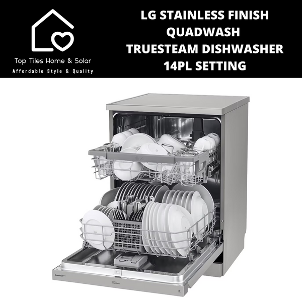 LG Stainless Finish QuadWash TrueSteam Dishwasher - 14Pl Setting