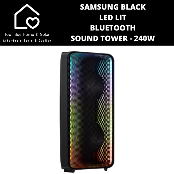 Samsung Black LED Lit Bluetooth Sound Tower - 240W