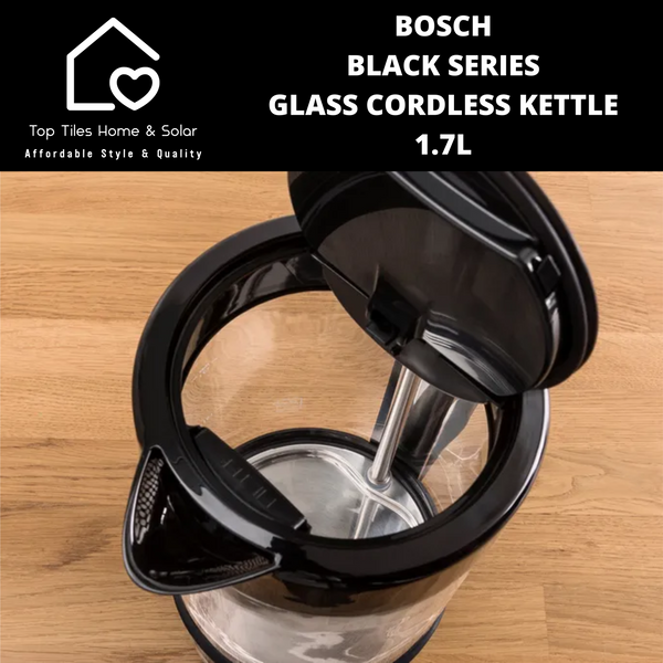 Bosch Black Series Glass Cordless Kettle - 1.7L