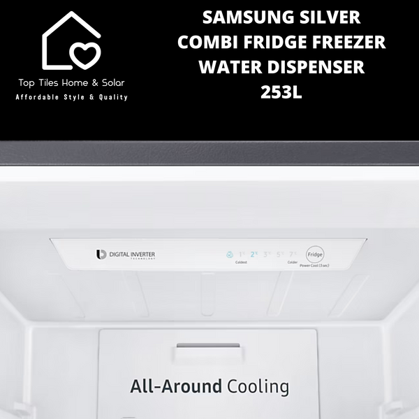 Samsung Silver Combi Fridge Freezer - 253L Water Dispenser