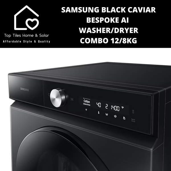 Samsung Black Caviar Bespoke AI Washer Dryer Combo - 12/8kg