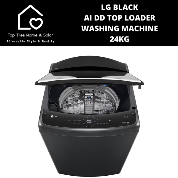 LG Black AI DD Top Loader Washing Machine - 24kg