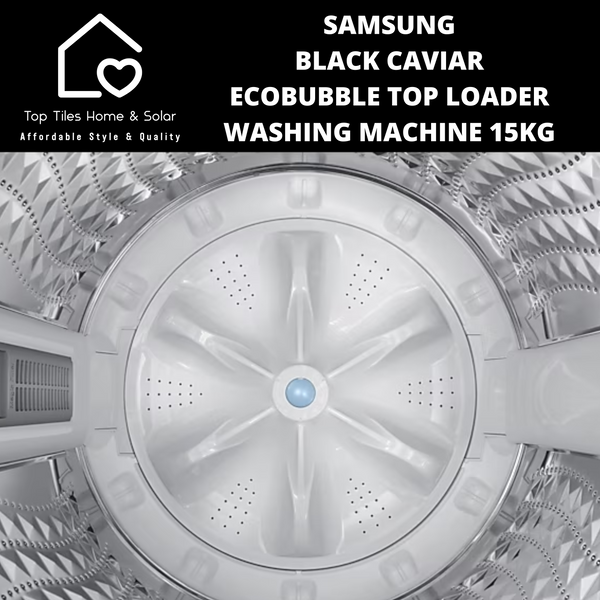 Samsung Black Caviar EcoBubble Top Loader Washing Machine - 15kg