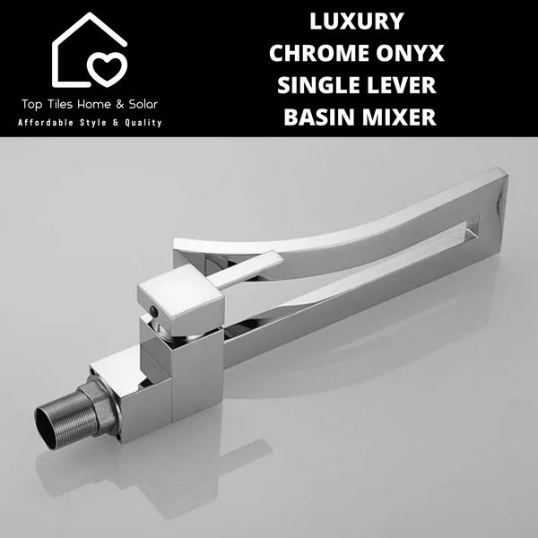 Luxury Chrome Onyx Single Lever Basin Mixer